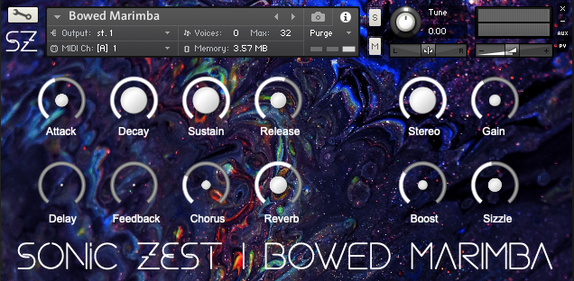 Bowed Marimba – Kontakt sample library of bowed marimba and vibraphone GUI