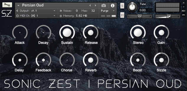 Rubab & Rare Strings – world strings Kontakt sample library GUI