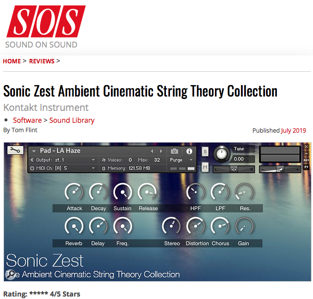 sound on sound sonic zest acstc - Ambient Cinematic String Theory Collection